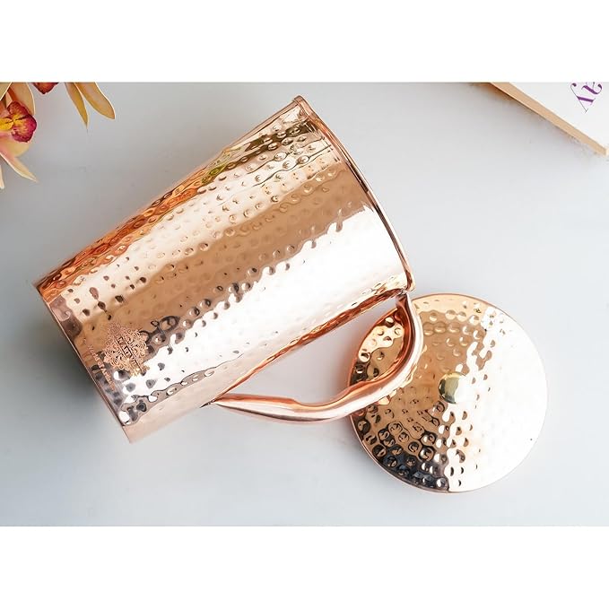 Copper Close Hammered Jug 1 Liter